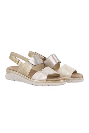 sandalias cuña leyland sunglow plata 3360