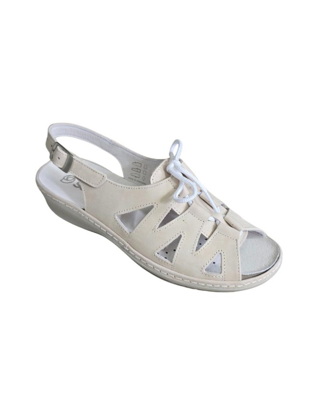 Sandalias cuña mujer Suave cordon...