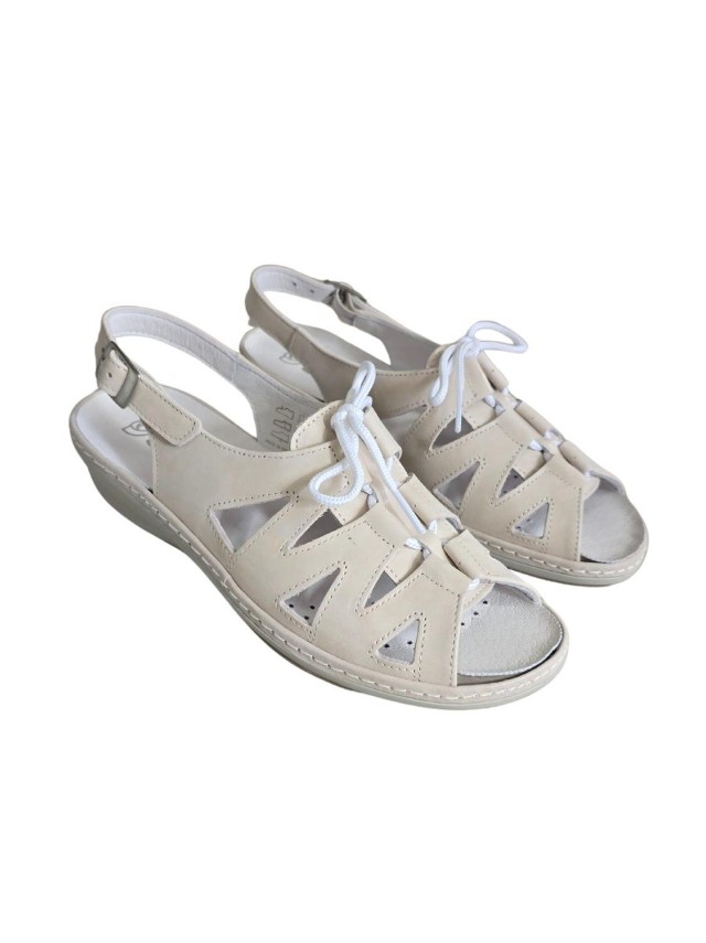 Sandalias cuña mujer Suave cordon...