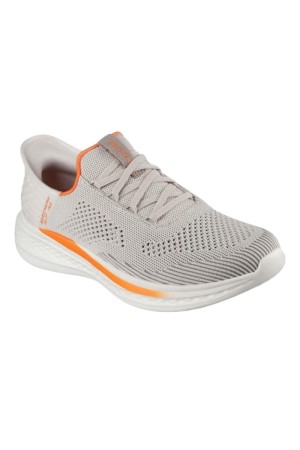 deportivos fitness skechers slip-ins gris-naranja 210810