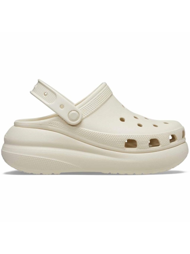 zuecos crocs crush clog beige 207521