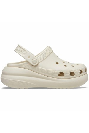 zuecos crocs crush clog beige 207521