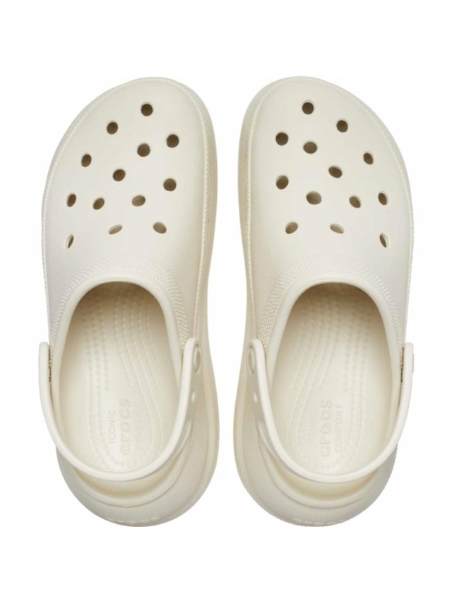 zuecos crocs crush clog beige 207521
