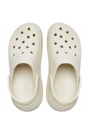 zuecos crocs crush clog beige 207521
