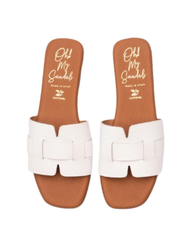 sandalias planas sandals 5550 BLANCO