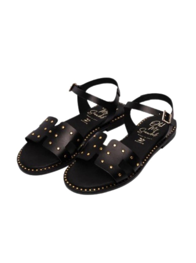 sandalias planas sandals negro 5577