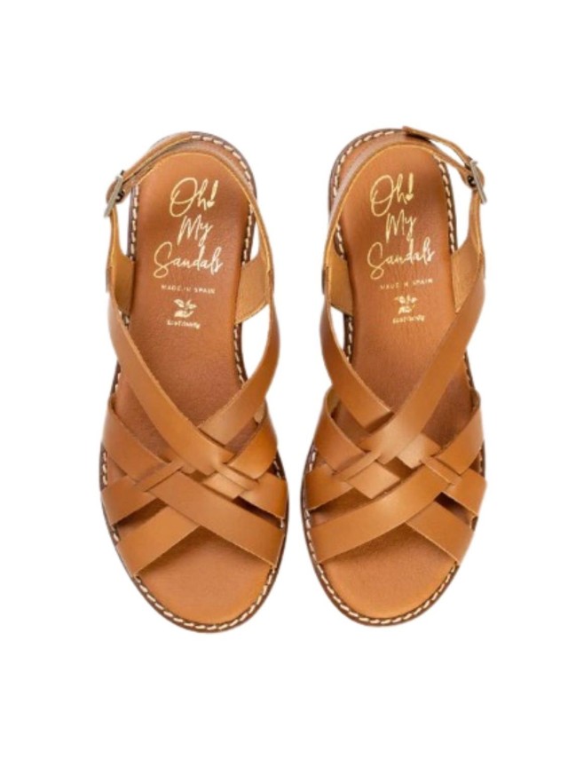 sandalias planas sandals roble 5573