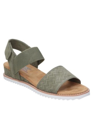 sandalias cuña skechers desert oliva 31440