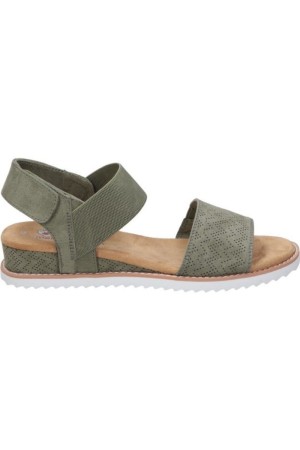 sandalias cuña skechers desert oliva 31440