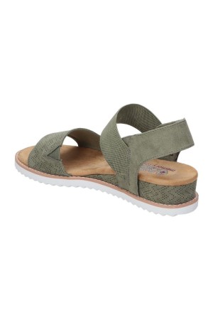 sandalias cuña skechers desert oliva 31440