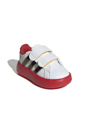 deportivos adidas court mickey blanco-rojo jq8070