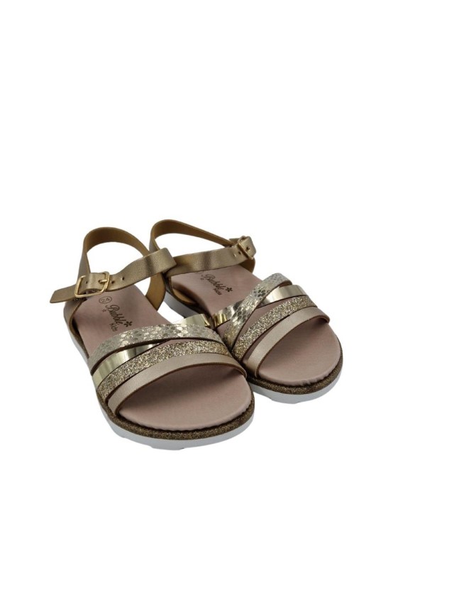 sandalias bubble oro c1341