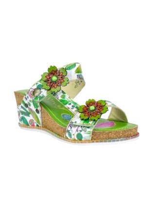 sandalias cuña laura vita verde bonito 22