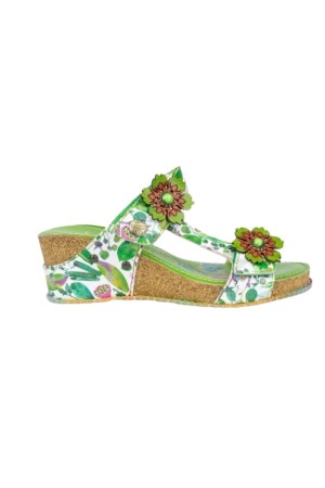 sandalias cuña laura vita verde bonito 22