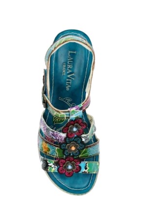sandalias cuña laura vita turquesa bonito30