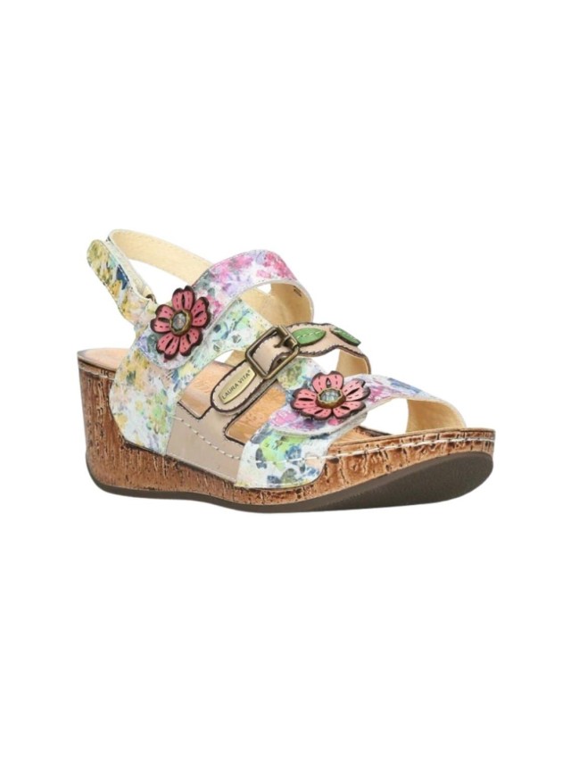 sandalias cuña laura vita beige dino30
