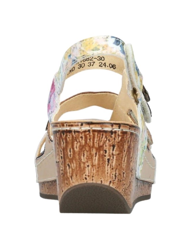 sandalias cuña laura vita beige dino30