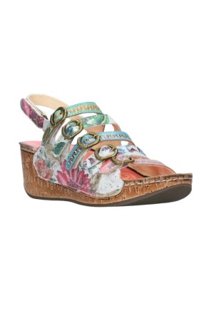 sandalias cuña laura vita multicolor dino0523
