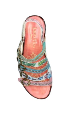 sandalias cuña laura vita multicolor dino0523