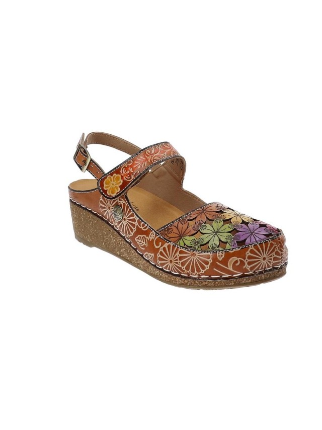 sandalias cuña laura vita taupe...