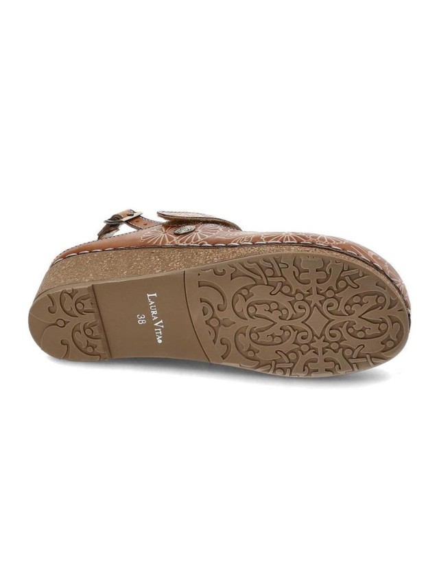 sandalias cuña laura vita taupe...
