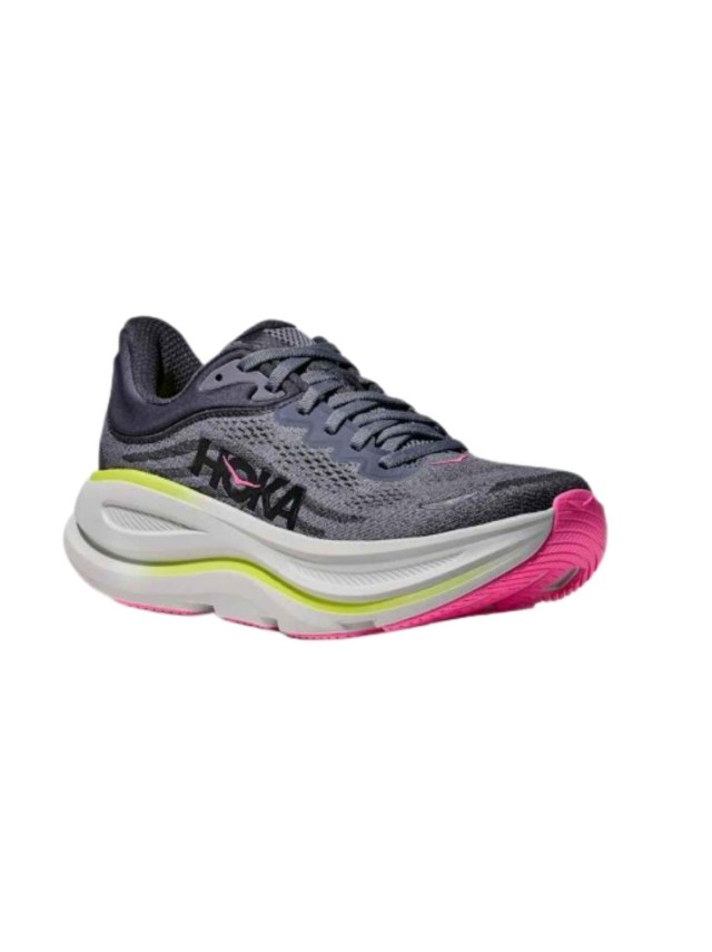 deportivos running hoka bondi 9 gris...