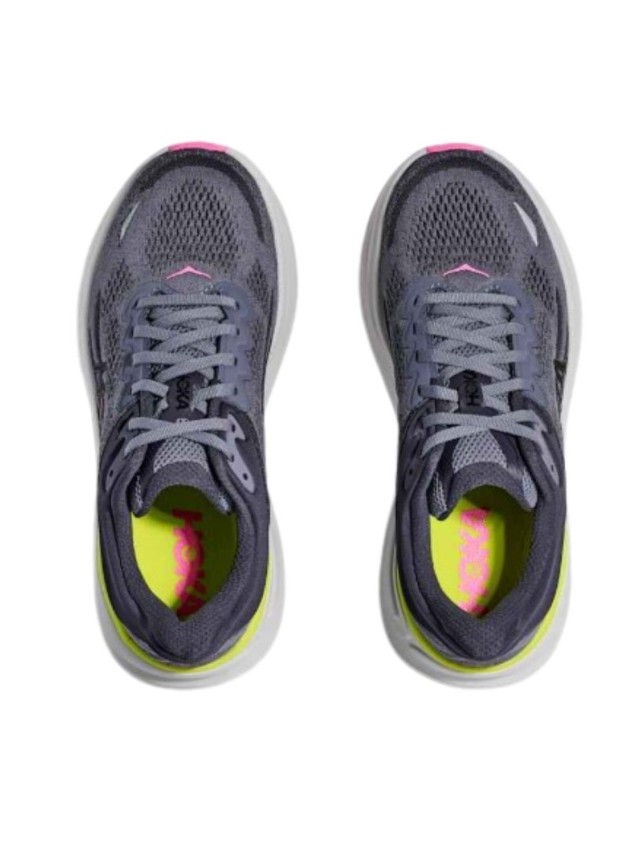 deportivos running hoka bondi 9 gris...
