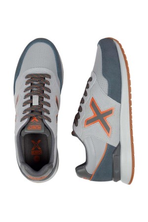 deportivos tallas grandes munich sah¡sh premium gris-naranja 4150259