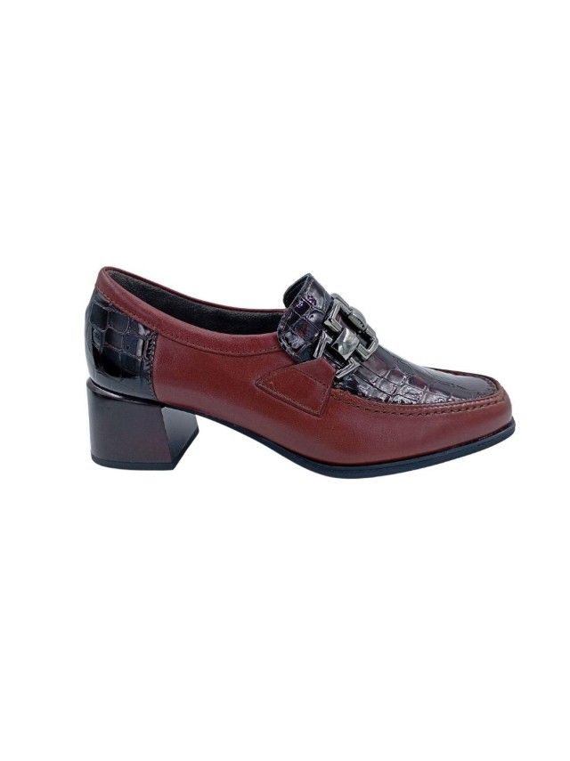 zapato de vestir pitillos burdeos 10822