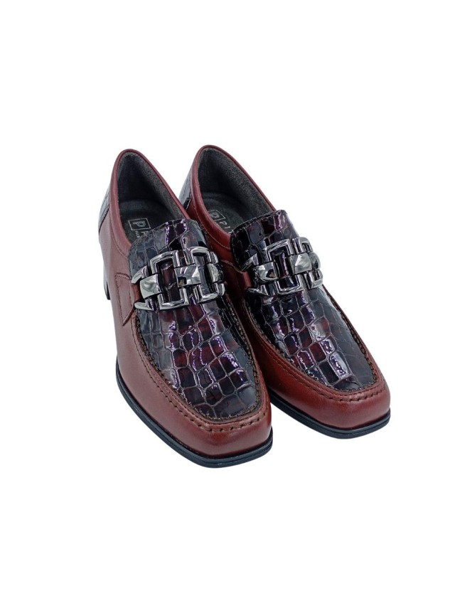zapato de vestir pitillos burdeos 10822
