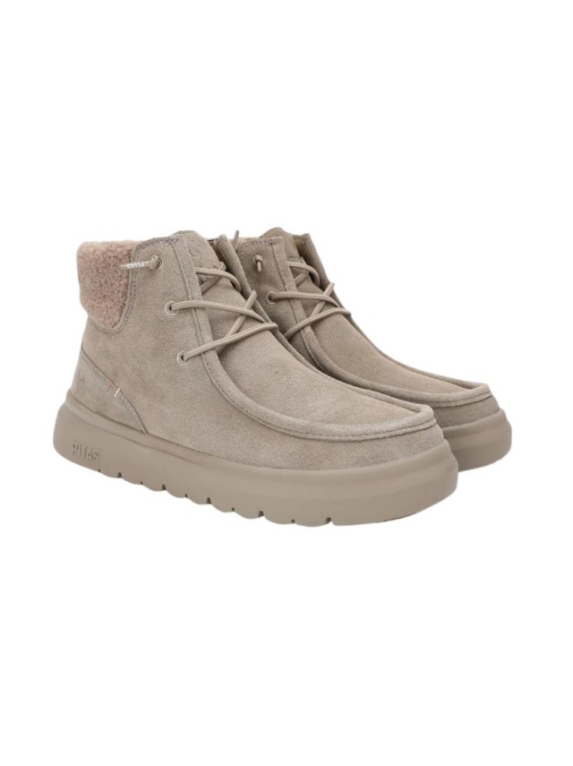botines confort y sport pitas beige...