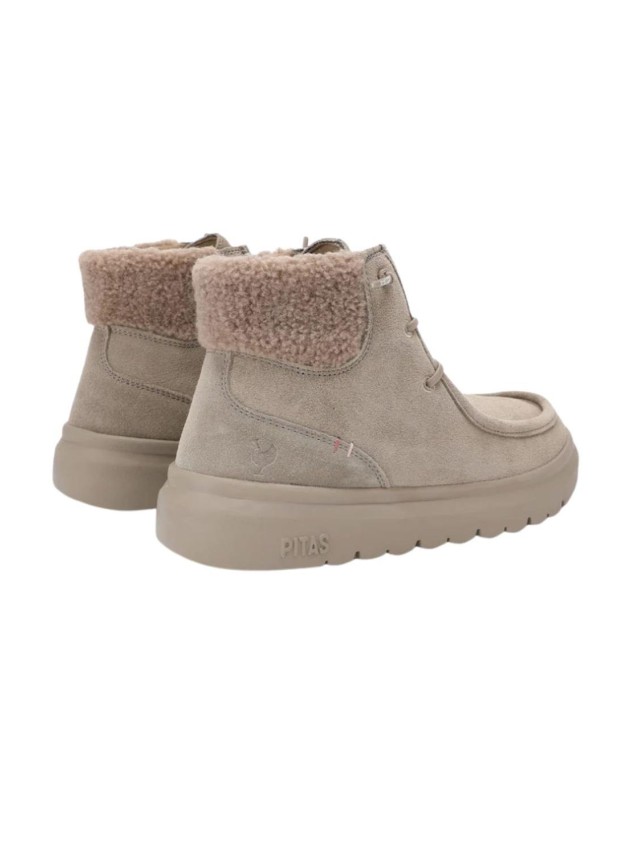 botines confort y sport pitas beige...