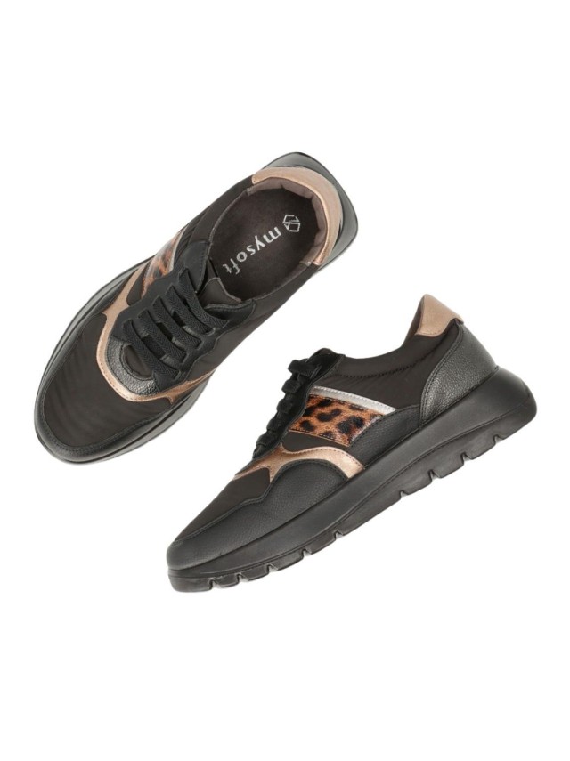 deportivos casual Mysoft negro 25m620