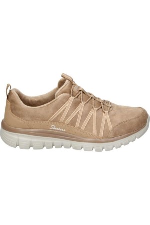 deportivos fitnnes skechers graceful camel 100889