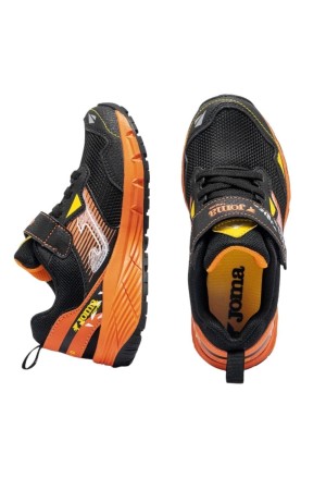 deportivos running joma negro-naranja tundra jr 2601
