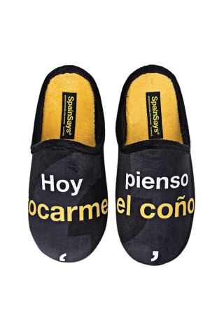 zapatillas casa abiertas marpen negro csp7