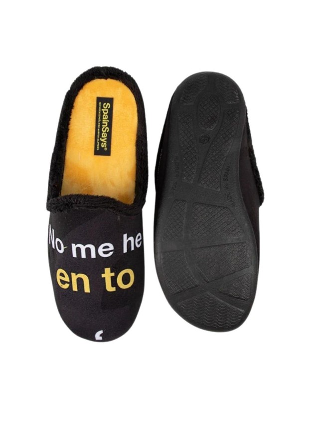 zapatillas casa abiertas marpen negro...