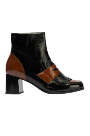 botines confort y sport pìtillos negro-burdeos 10835