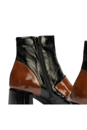 botines confort y sport pìtillos negro-burdeos 10835
