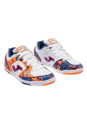 deportivos futbol sala joma blanco-naranja topflexjr2672
