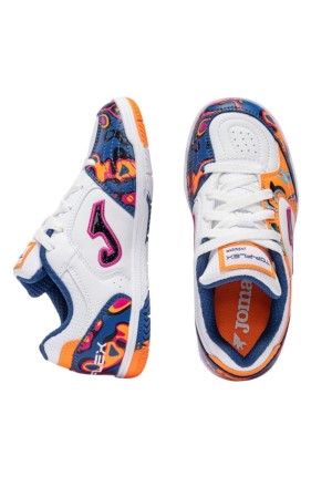 deportivos futbol sala joma blanco-naranja topflexjr2672