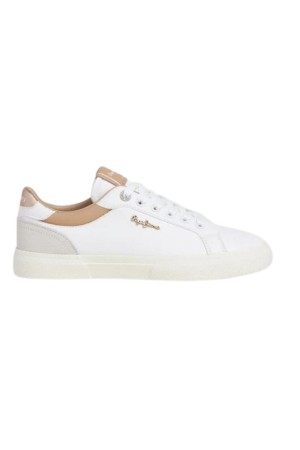 deportivos casual pepe jeans blanco-oro pls31588