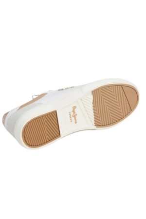 deportivos casual pepe jeans blanco-oro pls31588
