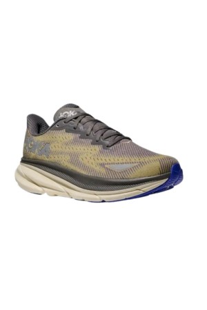 deportivos running hoka clifton 9 gris-amarillo 1141470gvl