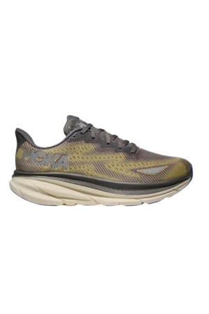 deportivos running hoka clifton 9 gris-amarillo 1141470gvl