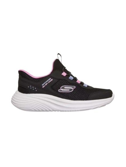 deportivos fitnnes skechers bounder negro rosa 303585l 2