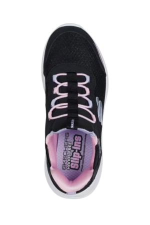 deportivos fitnnes skechers bounder negro rosa 303585l