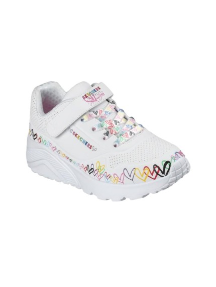 deportivos fitnnes skechers uno lite blanco-multi 314091l