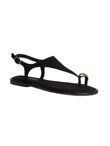 sandalias planas corina m6442 NEGRO