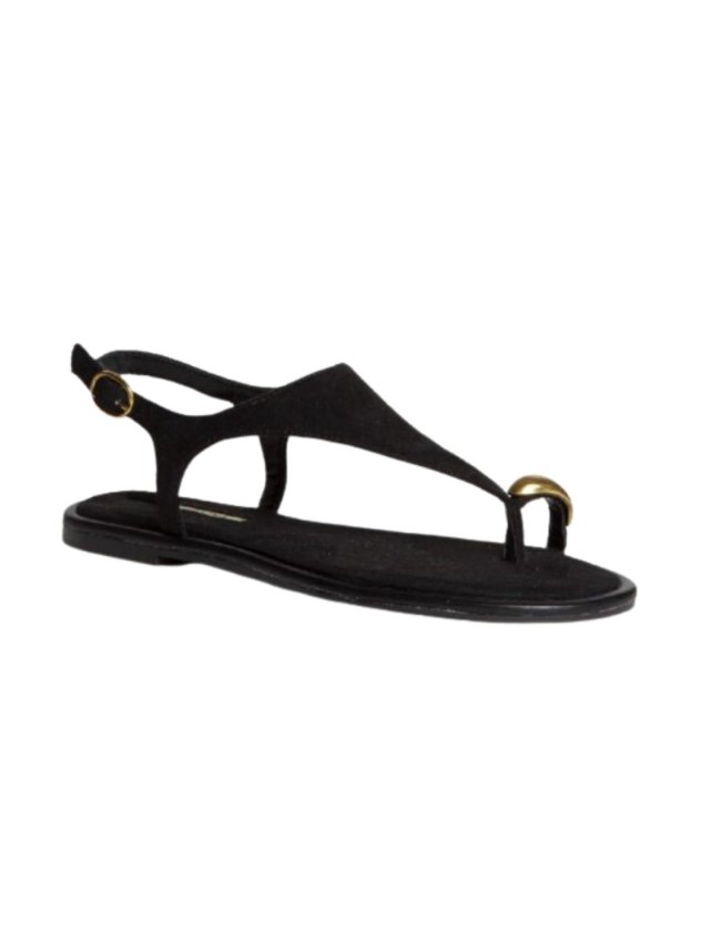 sandalias planas corina m6442 NEGRO